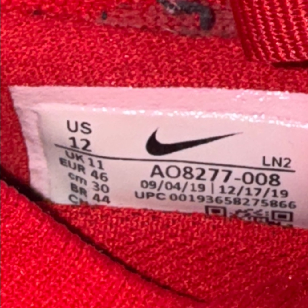 Nike Vapor 360PRO football cleats men size 12 Silver and Red Athletic Shoes - Picture 10 of 13